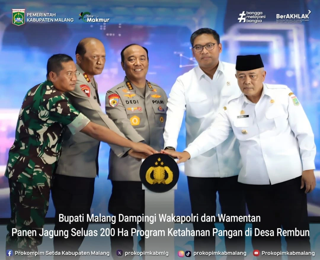 Peluncuran Program Ketahanan Pangan di Dampit: Panen Jagung Bersama Bupati Malang dan Pejabat Nasional