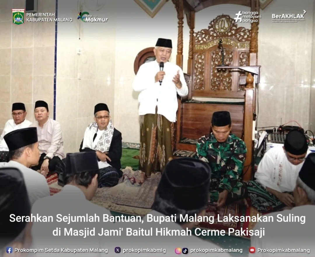 Bupati Malang Gelar Subuh Keliling di Desa Kendalpayak, Bagikan Bantuan dan Sertifikat Halal
