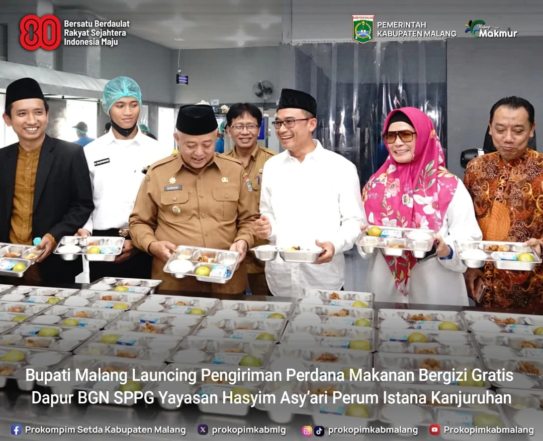 Bupati Malang Resmikan Pengiriman Perdana Makanan Bergizi Gratis di Gondanglegi