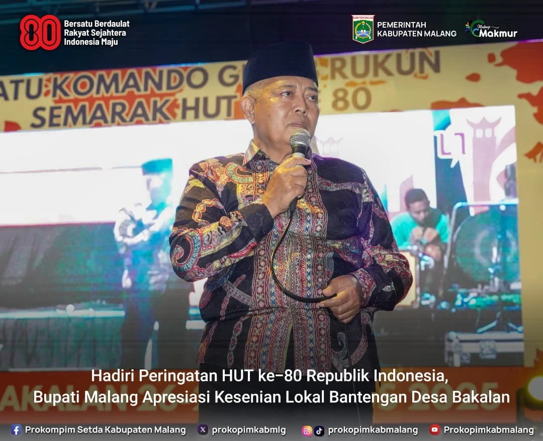 Perayaan HUT ke-80 Kemerdekaan Indonesia di Bululawang Dengan Kesenian Bantengan