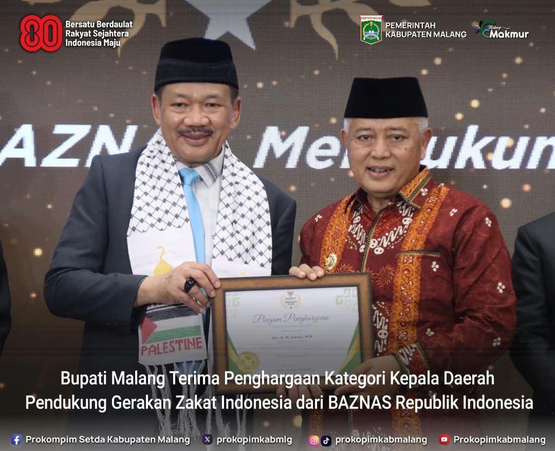 Bupati Malang Raih Penghargaan dari BAZNAS karena Dukungan Zakat di Indonesia