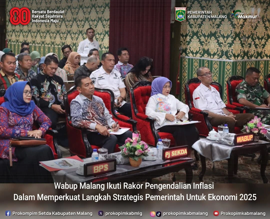Wakil Bupati Malang Ikuti Rapat Koordinasi Pengendalian Inflasi dan Program 3 Juta Rumah Secara Daring
