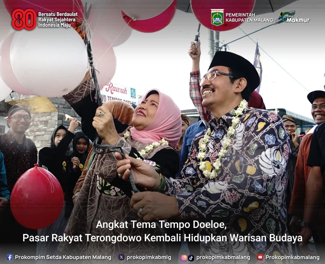 Wakil Bupati Malang Resmikan Pasar Rakyat Tempo Doeloe di Dusun Terongdowo