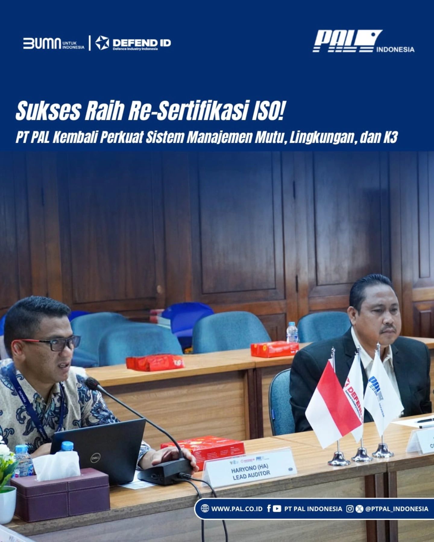 Sukses Raih Re-Sertifikasi ISO, PT PAL Perkuat Sistem Manajemen
