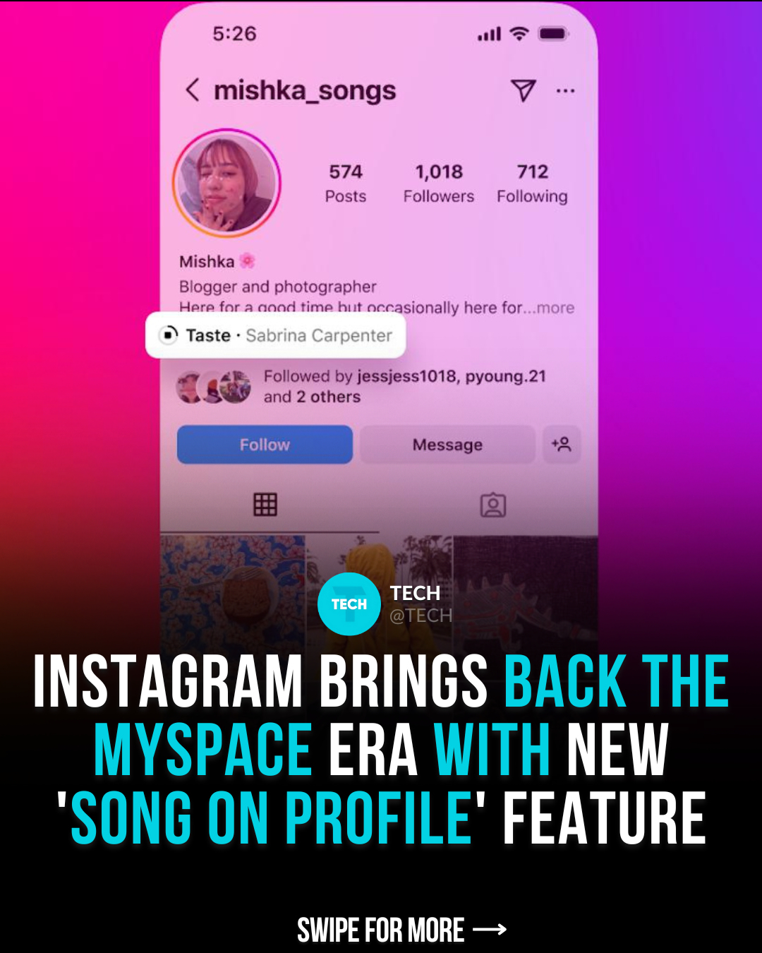 Instagram Luncurkan Fitur Lagu di Profil Pengguna