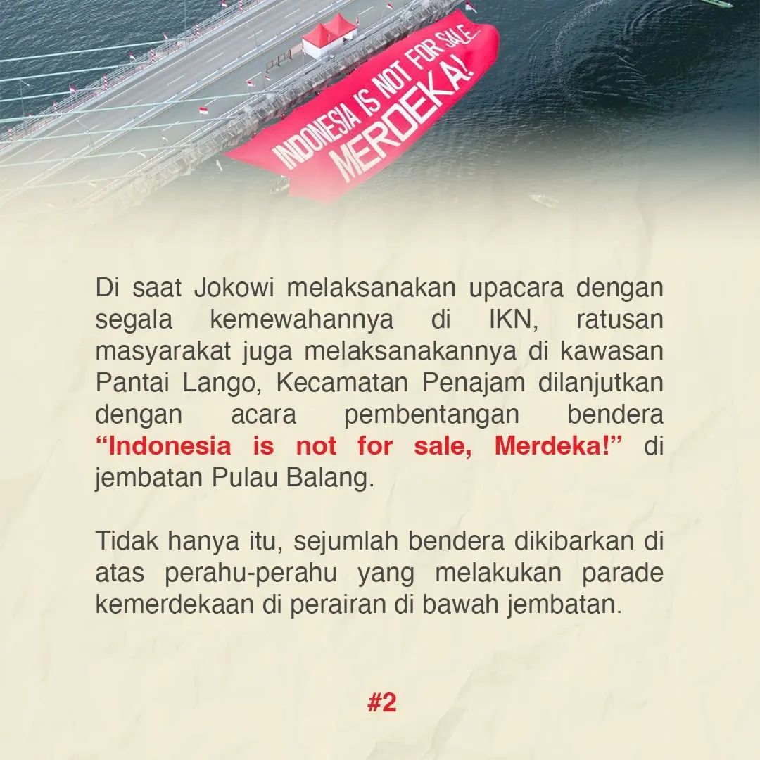 Indonesia Tidak Dijual: Suara Masyarakat Sipil di HUT RI ke-79